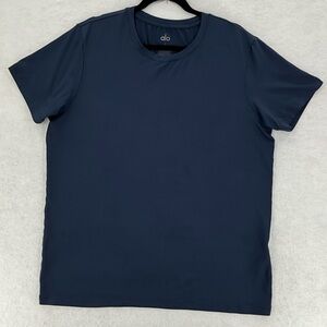 NWOT Alo Yoga Conquer Reform Crew Neck Tee Navy Large